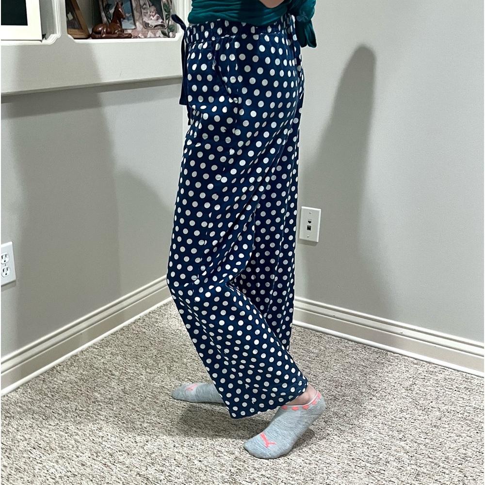 Aerie American Eagle L Navy Polka Dot Pajama Pants! EUC! - Picture 5 of 13